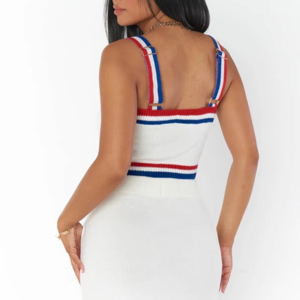Show Me Your Mumu Below Deck Tank USA Stripe Knit - Picture 3 of 6